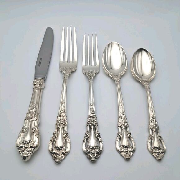 Lunt Other - Lunt Eloquence Sterling Silver Flatware 5pc Place Set UNUSED Original Sleeves